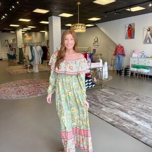 Floral Off-Shoulder Maxi Dress